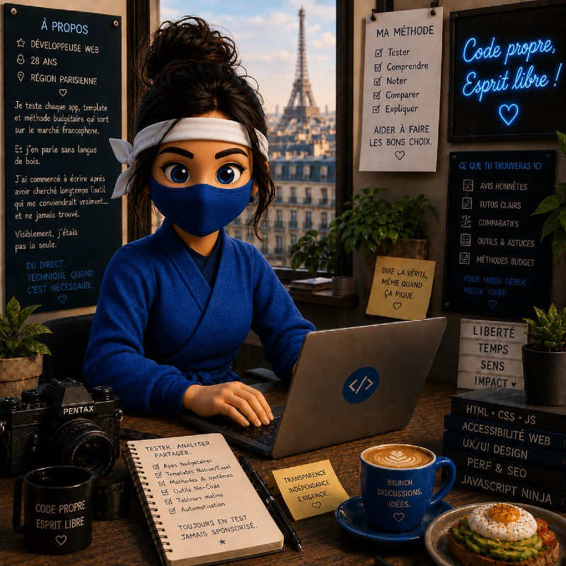 Ninja illustrant la catégorie Outils et méthodes budgétaires